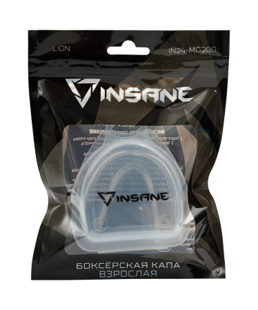 Капа для бокса Insane Lion IN22-MG200 (ЦБ-00003843), взрослая, с футляром, прозрачный