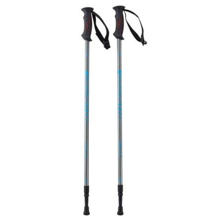 Палки для скандинавской ходьбы Berger Oxygen 2х-секционные, 77 - 135 см, серебристый/голубой