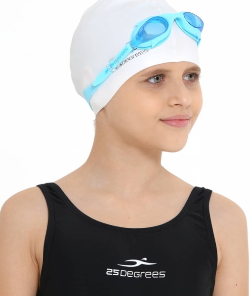 Шапочка для плавания 25Degrees Nuance Junior White 25D21004J, силикон, белый