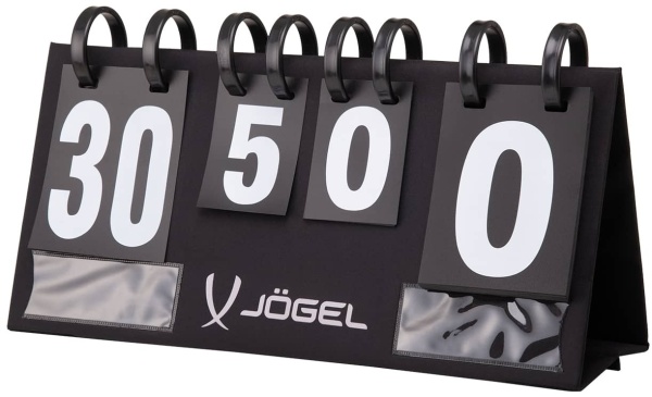 Табло перекидное Jogel JA-300, 4 цифры, 44 х 6 х 24,5 см, черный