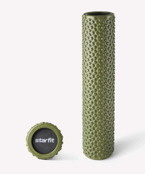 Ролик массажный StarFit FA-527, разм. 56х12 см, EVA, средняя жесткость, хаки