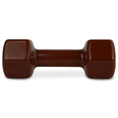 Гантель цельнолитая Torres PL522207,  5 кг, металл в виниловой оболочке, шестигранник, коричневый