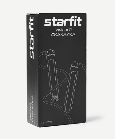 Скакалка StarFit RP-701, ПВХ, длина 3 м, умная, с пласт. ручками, черный