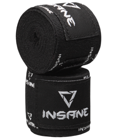 Бинты для бокса Insane Print IN23-HW400,  3,5 м, хлопок/нейлон, черный