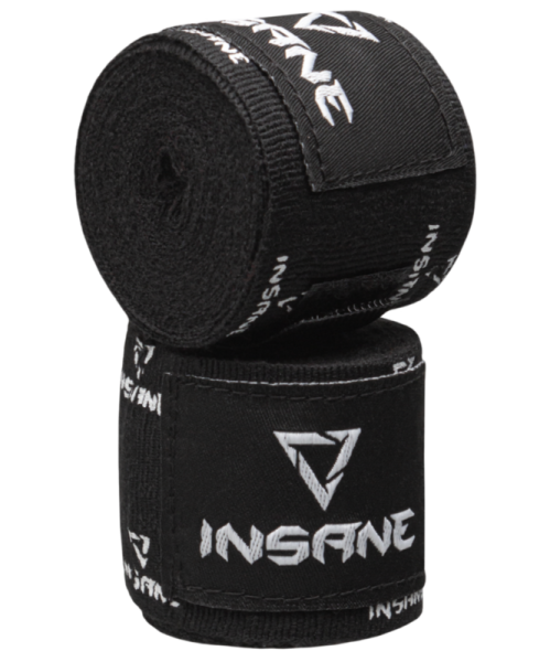 Бинты для бокса Insane Print IN23-HW400,  3,5 м, хлопок/нейлон, черный