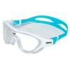 Полумаска для плавания детская Arena The One Mask JR 004309-202, прозрачные линзы, голубой/белый