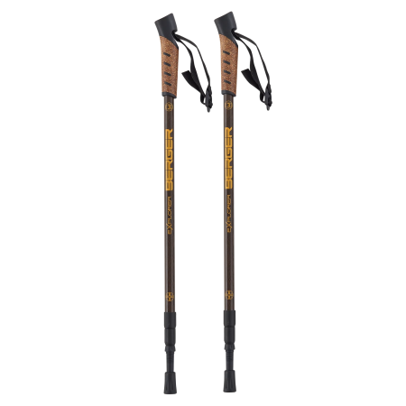 Палки для скандинавской ходьбы Berger Explorer 3х-секционные, 67-135 см, коричневый