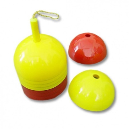 Фишки-набор для разметки поля У647, диам. 20 см, 10 шт., желтый, красный