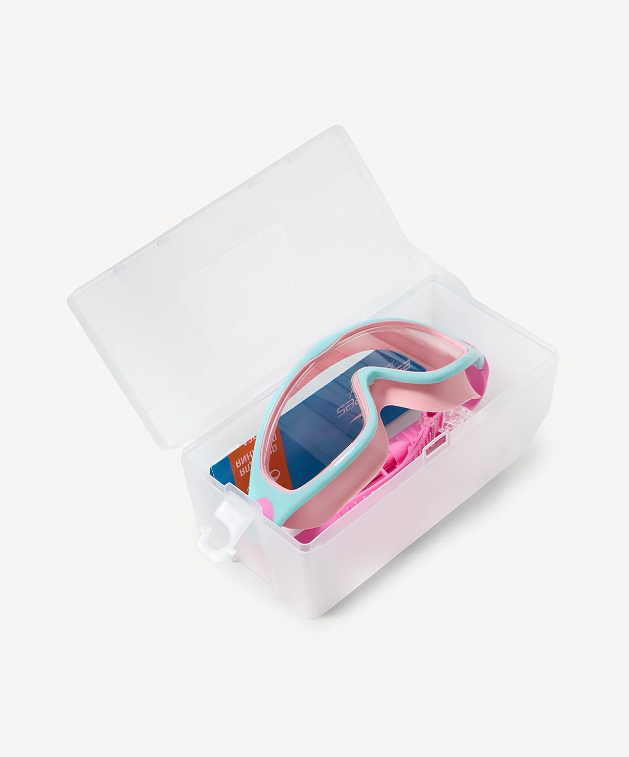 Очки-маска для плавания с берушами 25Degrees Fusion Lilac/Turquoise/Pink 25D25001, детский, розовый