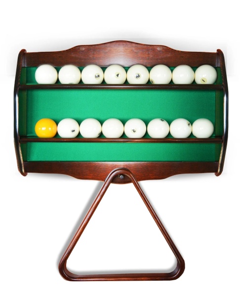 Полочка для бильярдных шаров StartBilliards П-2, сосна, корич./зелен.