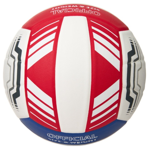 Мяч волейбольный Torres VB 1000, V32415, р.5, синт.кожа (микрофибра), клееный, бут.кам, бел/син/крас