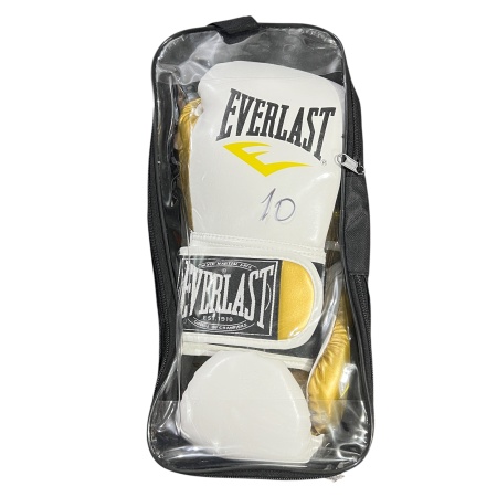 Перчатки для бокса Everlast арт.10237, белый/золотистый