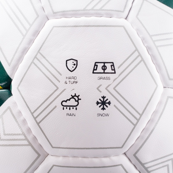 Мяч футбольный Torres Training F323955, разм. 5, 32 пан. ПУ, 4 подкл. слоя, руч. сшивка, бел/зел/жел