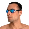 Очки для плавания Arena Cobra Core Swipe Mirror 003251-600, голубые линзы, черный/серый