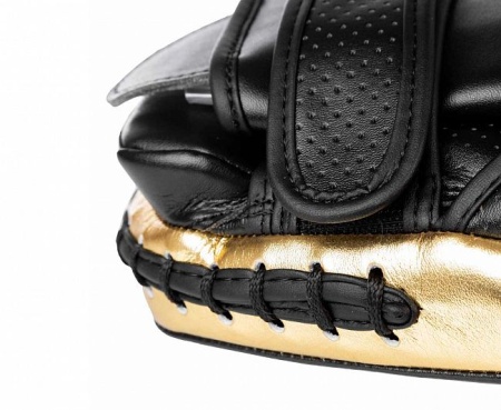 Лапы для бокса Adidas adiPFP01M, AdiStar Pro Speed MF Focus Pad, черный/золотой