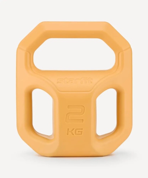 Гиря пластиковая BaseFit DB-505, 2 кг, оранжевый