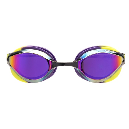 Очки для плавания Arena Python Mirror 1E763-122, фиолетовые линзы, желтый/фиолетовый