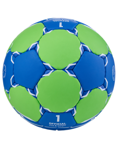 Мяч гандбольный Jogel Amigo, разм. 1 (ЦБ-00007433), синий/зеленый 