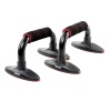 Упоры для отжимания Torres Push-Up Bars PL5015, металл, эрг. форма, съем. основания, черный/красный