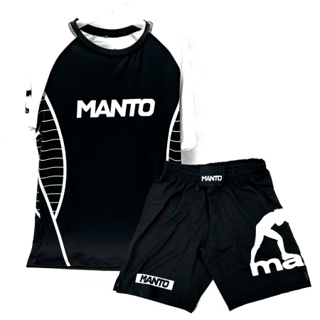 Рашгард 2 в 1 для MMA Manto 12044, футболка/шорты, черный, разм. S