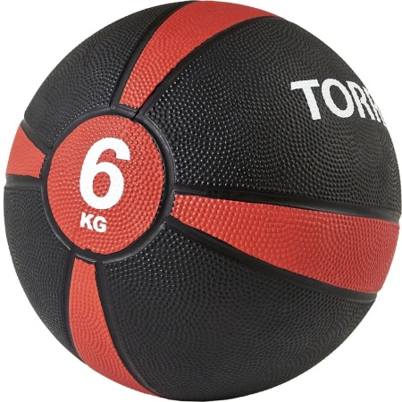 Медицинбол Torres AL00236, 6 кг, диам. 25.4 см, резина, черный/зеленый