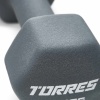 Гантель цельнолитая Torres PL522505, неопрен, 5 кг, серый