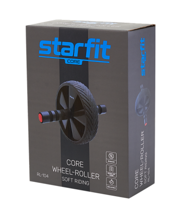 Ролик для пресса StarFit RL-104, диам. 18 см, черный/красный