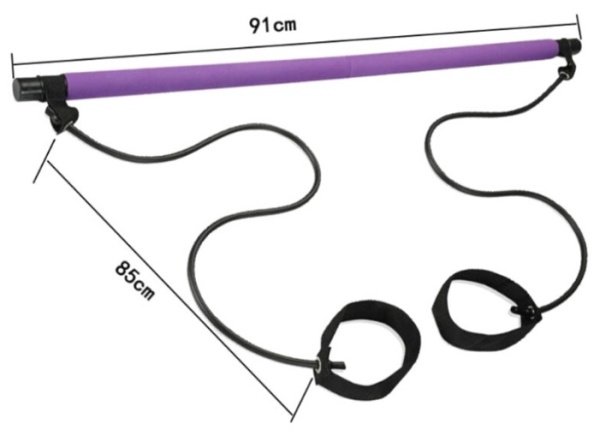 Эспандер-бар для пилатеса Portable Pilates Studio, фиолетовый