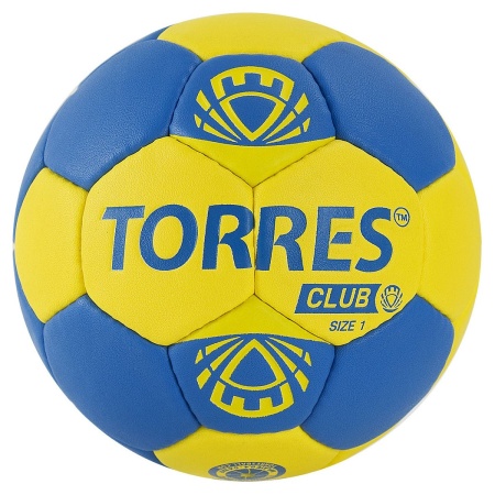 Мяч гандбольный Torres Club H30041, синий/желтый, разм. 1