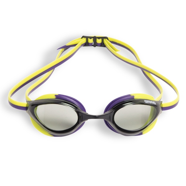 Очки для плавания Arena Python 1E762-111, темные линзы, желтый/фиолетовый