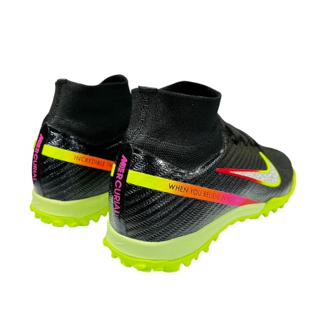 Сороконожки Nike Mercurial 3943, черный/салатовый/мультиколор