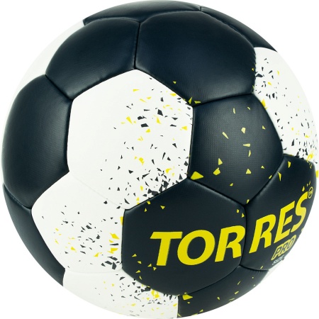 Мяч гандбольный Torres Pro H32162, ПУ, 4 подкл. слоев, гибрид сшивка, черный/белый, разм. 2