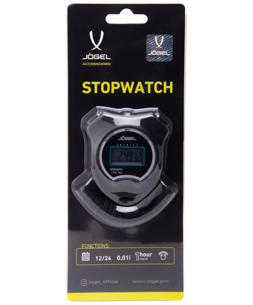 Секундомер Jogel JA-129, пластик, 2 засечки, черный