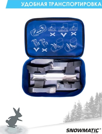 Коньки детские Snowmatic SK5 Kids Skate, универсальные с двумя лезвиями, синий