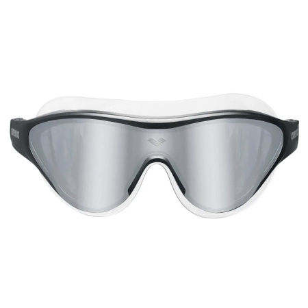 Полумаска для плавания Arena The One Mask Mirror 004308-101, серебрянные линзы, черный