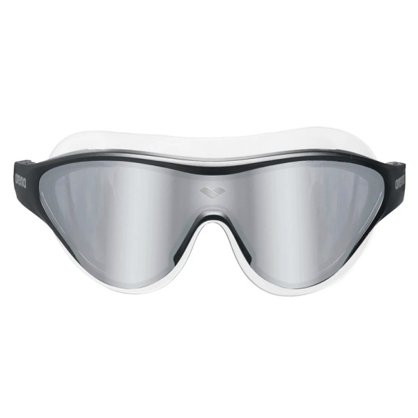 Полумаска для плавания Arena The One Mask Mirror 004308-101, серебрянные линзы, черный