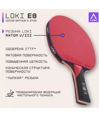 Ракетка для настольного тенниса Loki CM79 E8 Wang Hao 8*