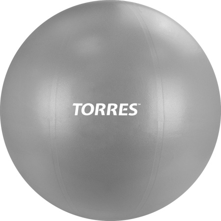 Фитбол Torres AL122165GR, 65 см, гладкий, с насосом, серый