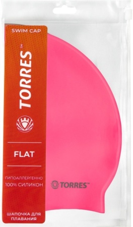 Шапочка для плавания Torres Flat SW-12201PK, силикон, розовый