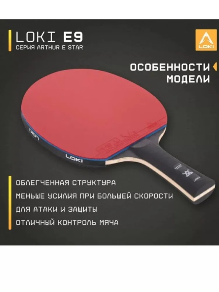Ракетка для настольного тенниса Loki CM80 E9 Wang Hao 9*