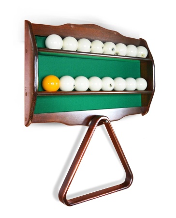 Полочка для бильярдных шаров StartBilliards П-2, сосна, корич./зелен.