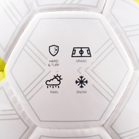 Мяч футбольный Torres Match F323974, 32 пан. ПУ, 4 под. слоя, ручн. сшивка, разм. 4, бел/сер/голубой