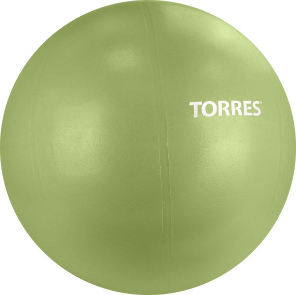 Фитбол Torres AL122165MT, 65 см, гладкий, с насосом, оливковый