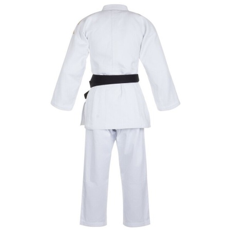 Кимоно для дзюдо Adidas 5523, белый/желтый, разм. 140 см