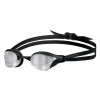Очки для плавания Arena Cobra Core Swipe Mirror 003251-550, серебрянные линзы, черный
