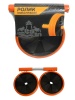 Ролик для пресса, диам. 18.5 см, двойной, черный/оранжевый