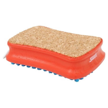 Щетка для лыж Swix T0196B, нейлон, крас./голуб.