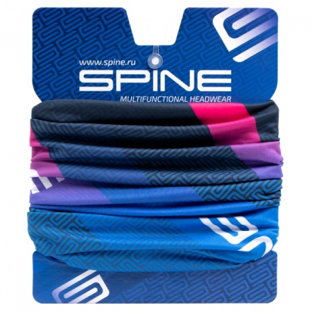 Баф-бандана Spine 02-23/24, синий/черный/фиолетовый