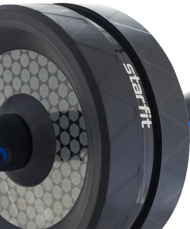 Ролик для пресса StarFit RL-106, диам. 16.5 см, широкий, черный/синий