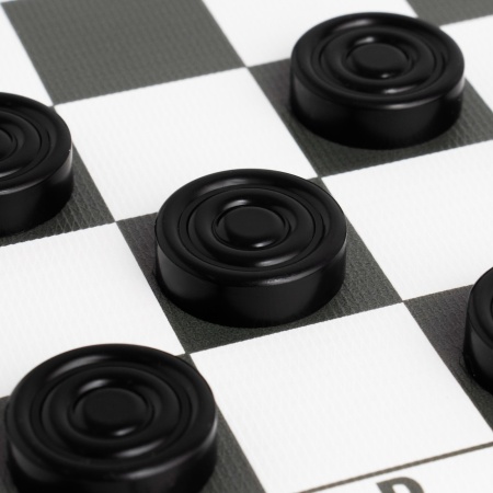 Шашки SimaLand Время Игры арт. 4871967, доска виниловая, фишки пластик 24 шт.